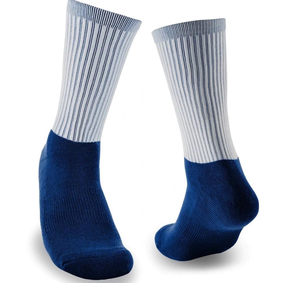 NAVY BLUE BLANK ATHLETIC SOCKS (COTTON BOTTOM)